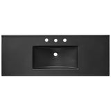 Cayman Black 48" Single Basin Bathroom Sink