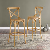Gear Natural Bar Stool - 19x17.5x43.5"
