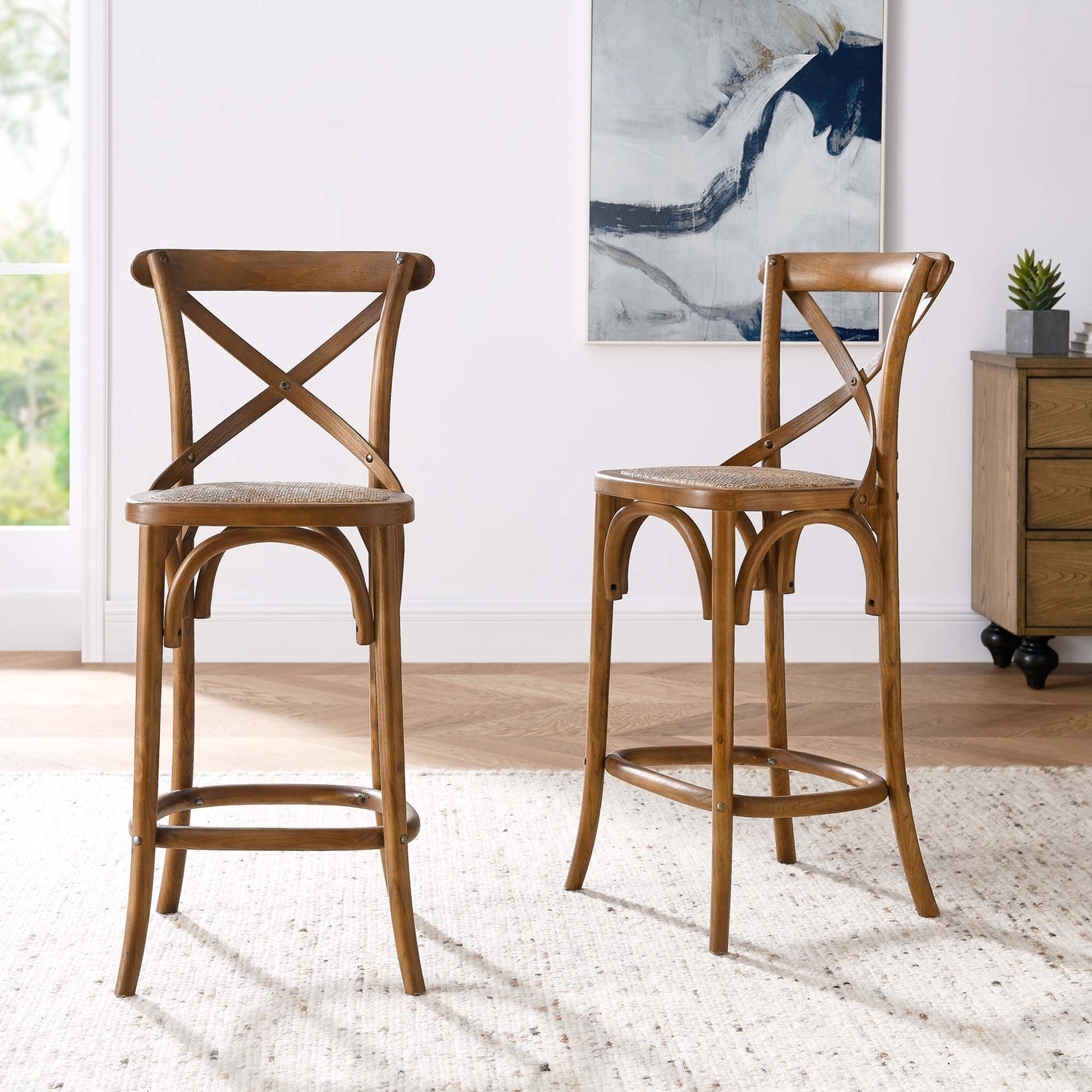 Gear Walnut Counter Stool - 19x17.5"