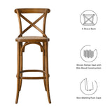 Gear Walnut Bar Stool - 19x17.5"