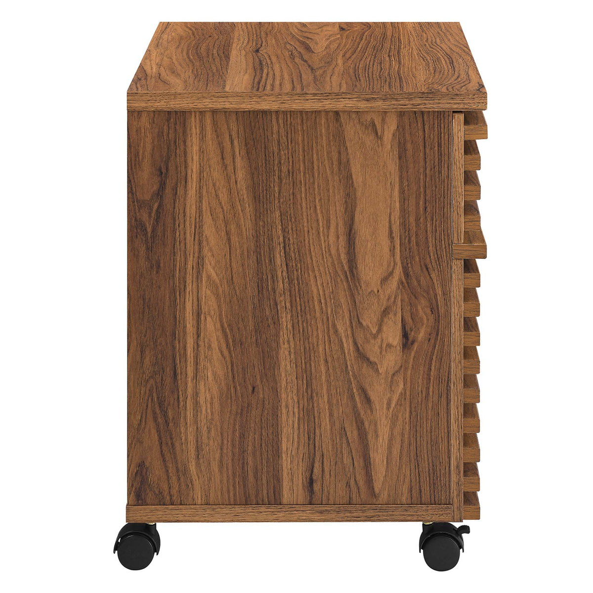 Render Walnut Wood File Cabinet