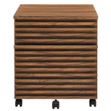 Render Walnut Wood File Cabinet
