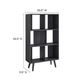 Transmit Charcoal 5 Shelf Wood Grain Bookcase