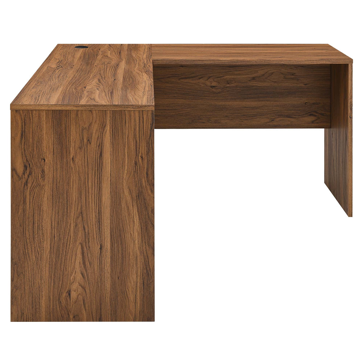 Render Walnut Wood Desk and File Cabinet Set