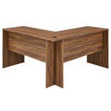 Render Walnut Wood Desk and File Cabinet Set