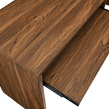 Render Walnut Wood Desk and File Cabinet Set