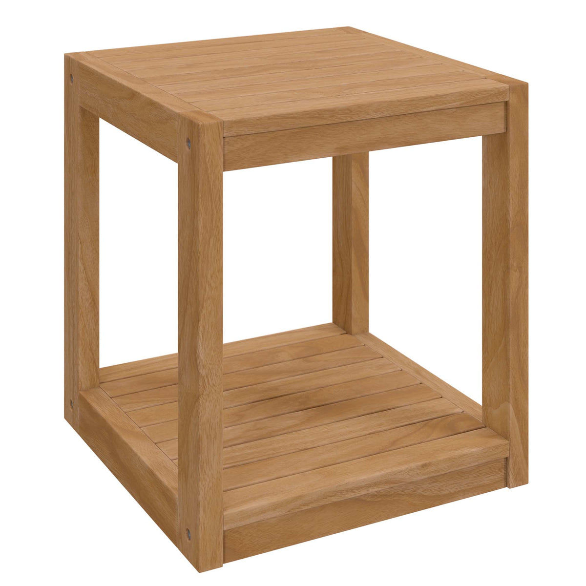 Carlsbad Natural/Navy 6-Piece Teak Wood Outdoor Patio Set