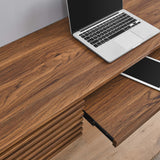 Render Walnut Wall Mount Wood Office Desk