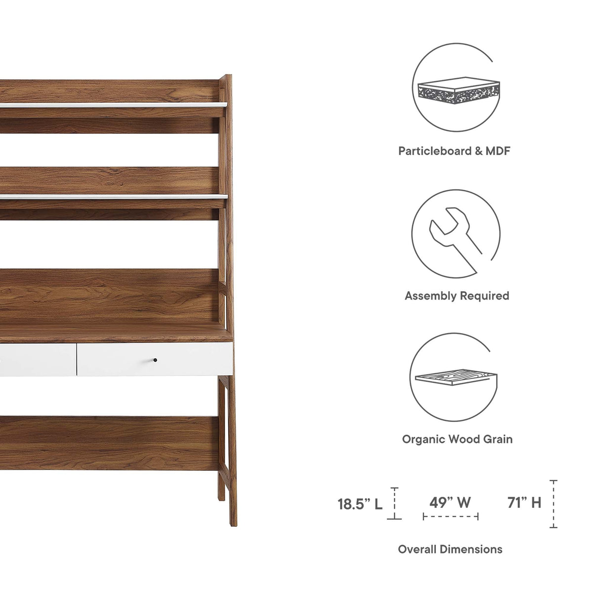 Bixby Walnut Office Desk