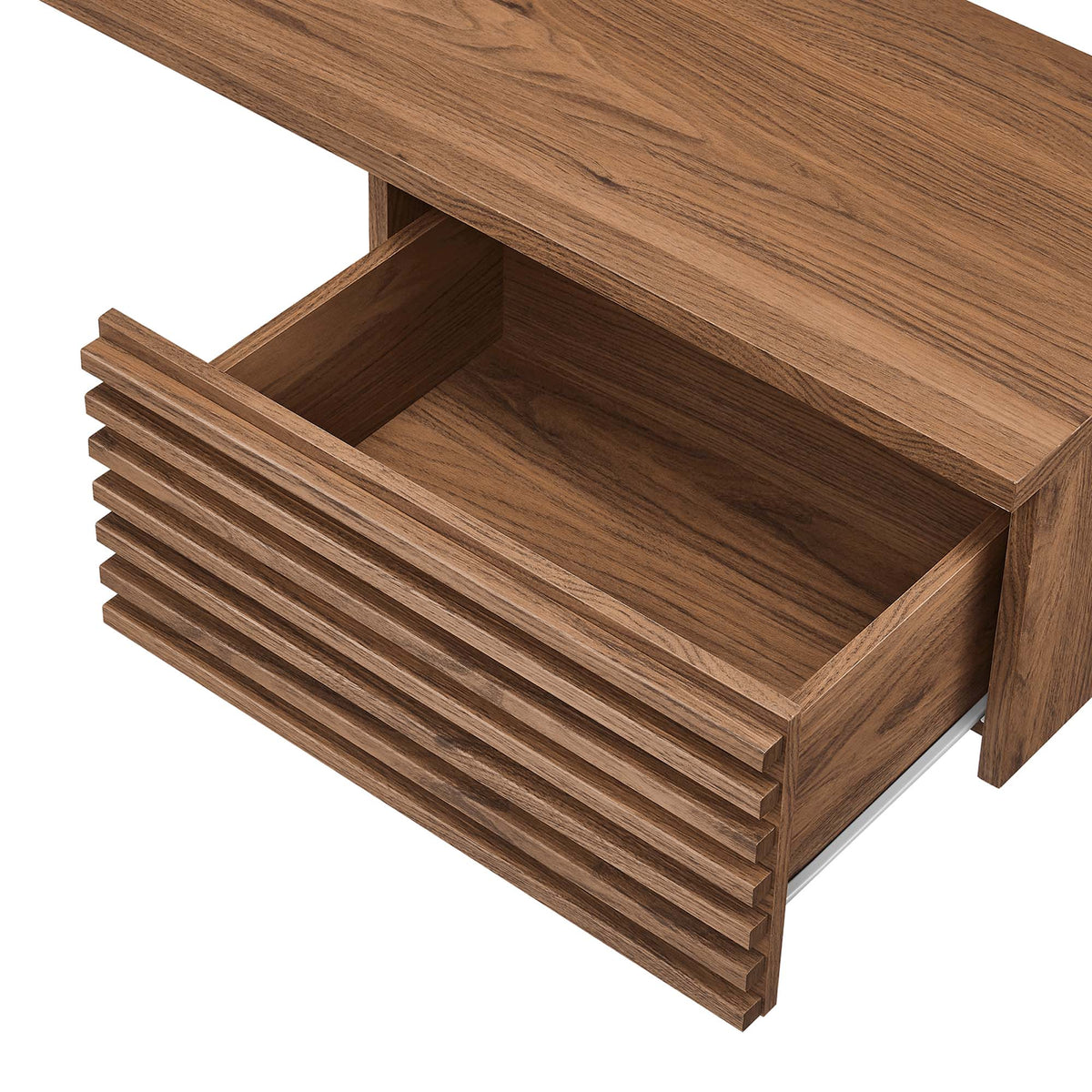 Render Walnut Wall Mount Corner Office Desk