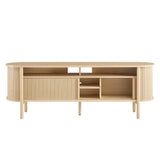 Cadence Oak 71" Curved TV Stand