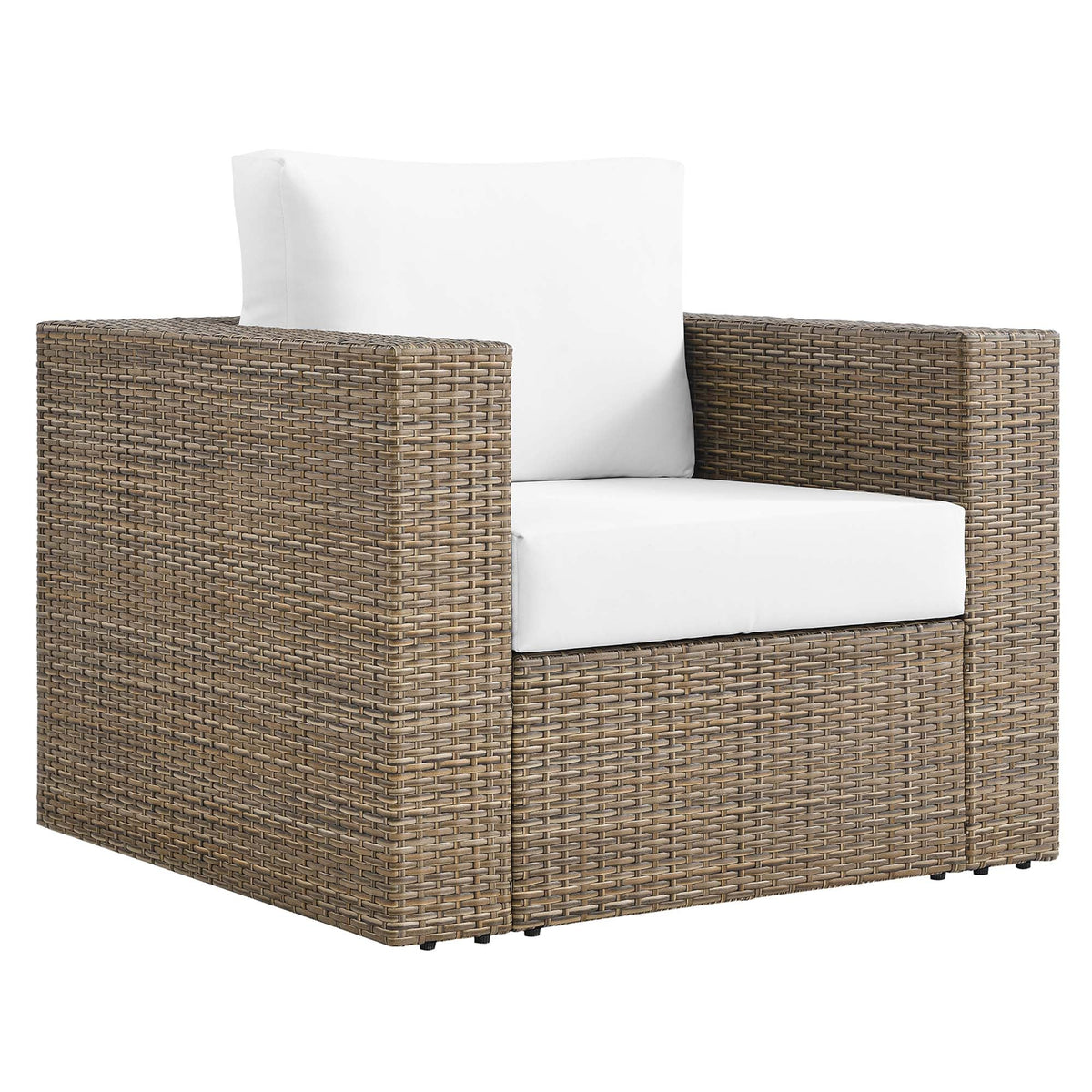 Convene Cappuccino/White 3-Piece Outdoor Patio Furniture Set