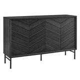 Harper Black Chevron Sideboard