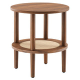 Torus Walnut Round Side Table