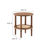Torus Walnut Round Side Table