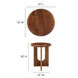 Rivian Walnut Round Side Table