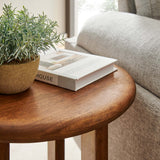 Rivian Walnut Round Side Table
