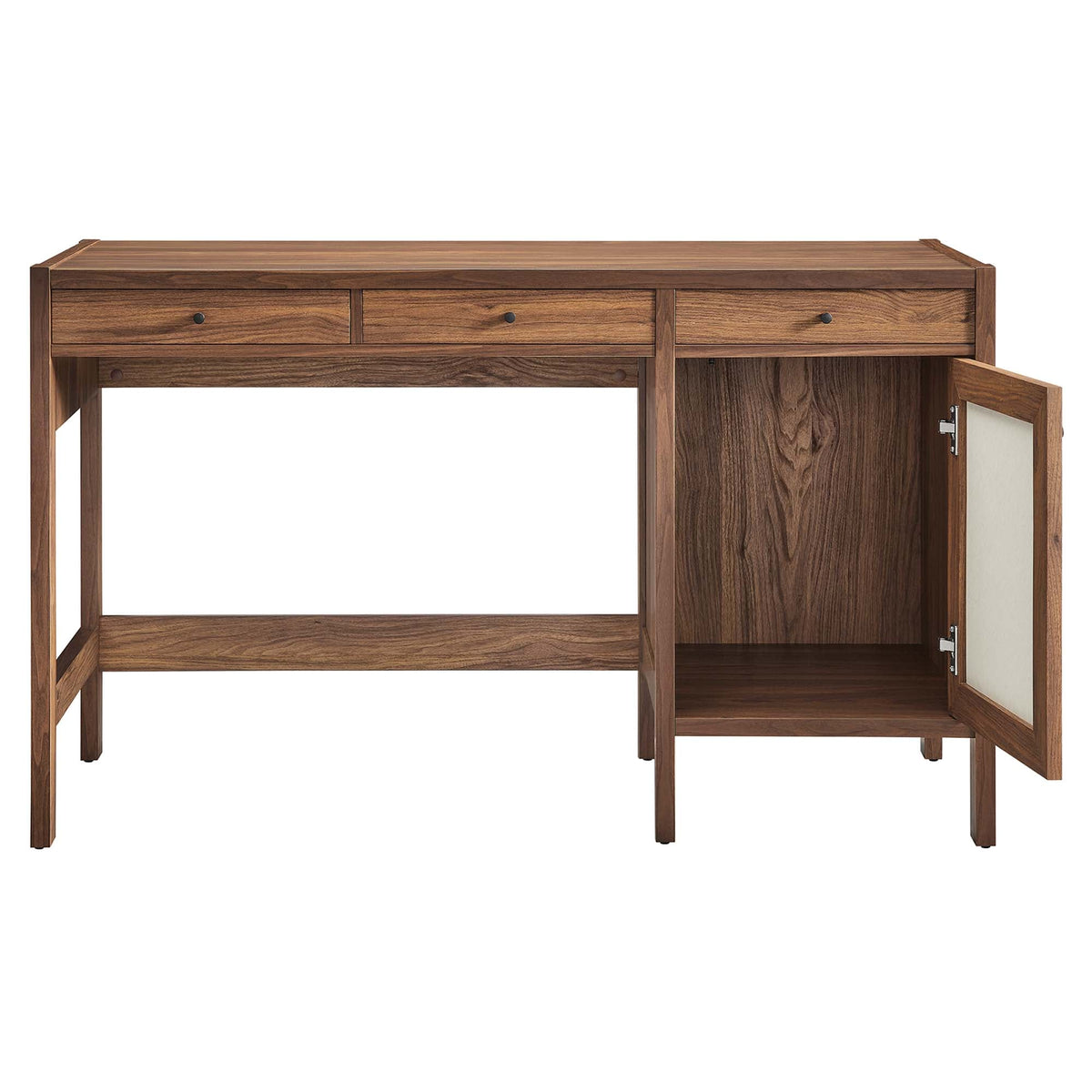 Capri Walnut 49" Wood Grain Office Desk