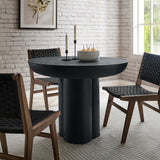 Caspian Black 40" Round Concrete Dining Table