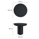 Caspian Black 40" Round Concrete Dining Table
