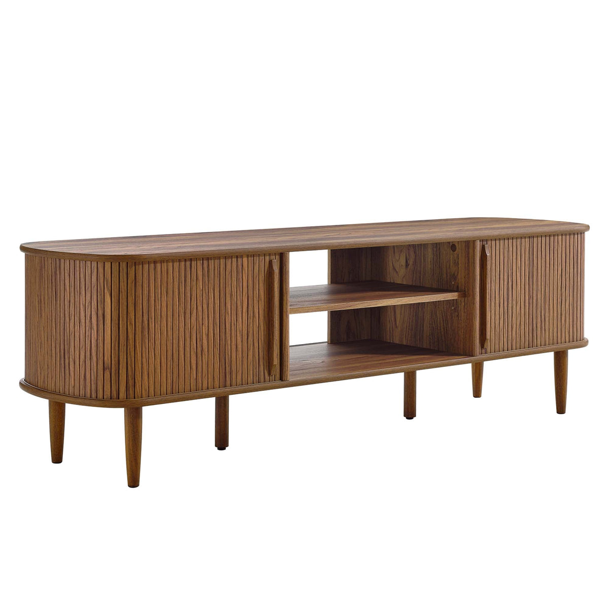 Contour Walnut 63" Wood TV Stand