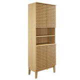 Render Oak Tall Bathroom Storage Cabinet