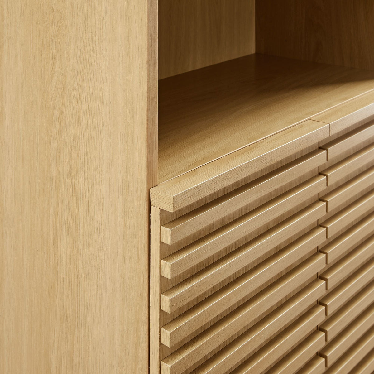 Render Oak Tall Bathroom Storage Cabinet