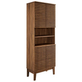 Render Walnut Tall Bathroom Storage Cabinet