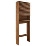Render Walnut Over the Toilet Bathroom Storage Cabinet