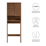 Render Walnut Over the Toilet Bathroom Storage Cabinet