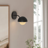 Eclipse Black Globe Wall Sconce
