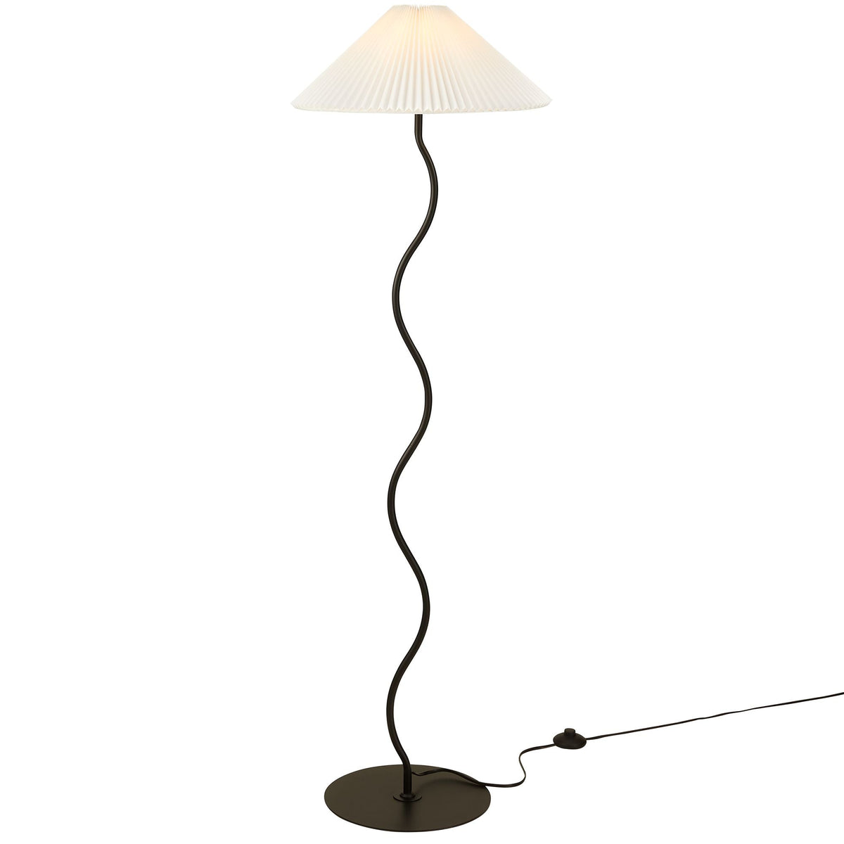 Wave Black Squiggle Floor Lamp
