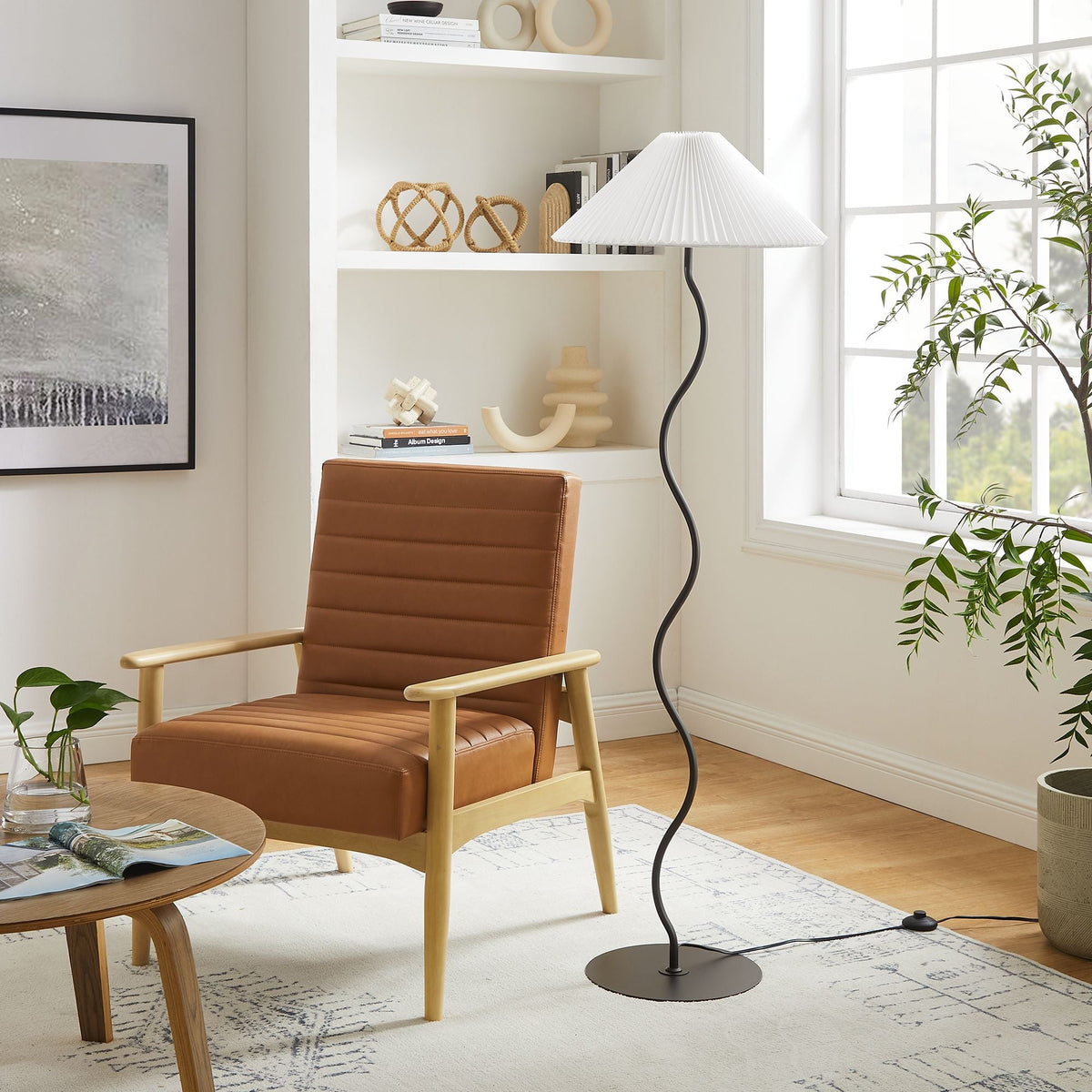 Wave Black Squiggle Floor Lamp
