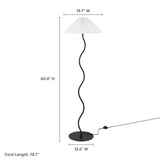 Wave Black Squiggle Floor Lamp