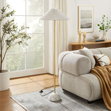 Illusion Brass Marble Dome Floor Lamp
