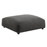 Solace Charcoal Modular Upholstered Fabric Ottoman