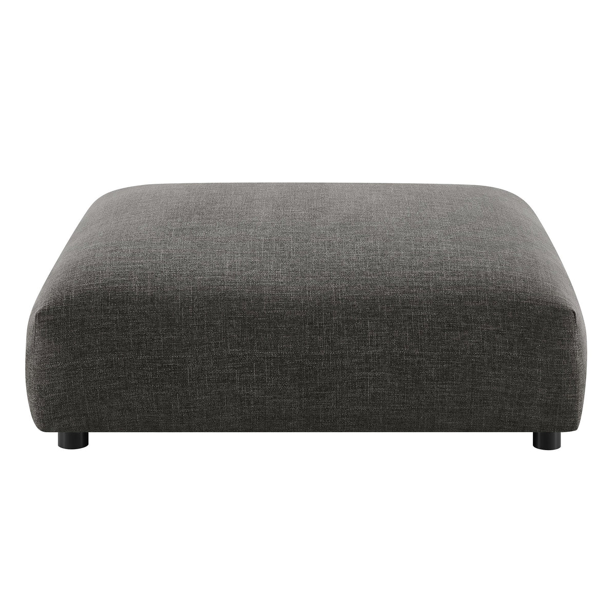 Solace Charcoal Modular Upholstered Fabric Ottoman