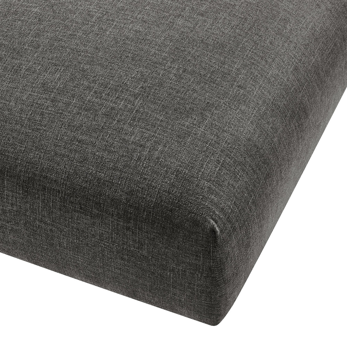 Solace Charcoal Modular Upholstered Fabric Ottoman