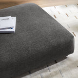 Solace Charcoal Modular Upholstered Fabric Ottoman