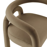 Astrid Camel Performance Velvet Dining Chair