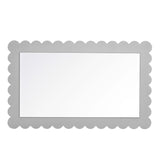 Emmeline Light Gray Scalloped Rectangle Wall Mirror