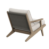 Saratoga Weathered Gray/Pebble Outdoor Patio Teak Wood Armchair