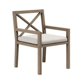 Northlake Weathered Gray/Pebble Outdoor Patio Teak Dining Armchair
