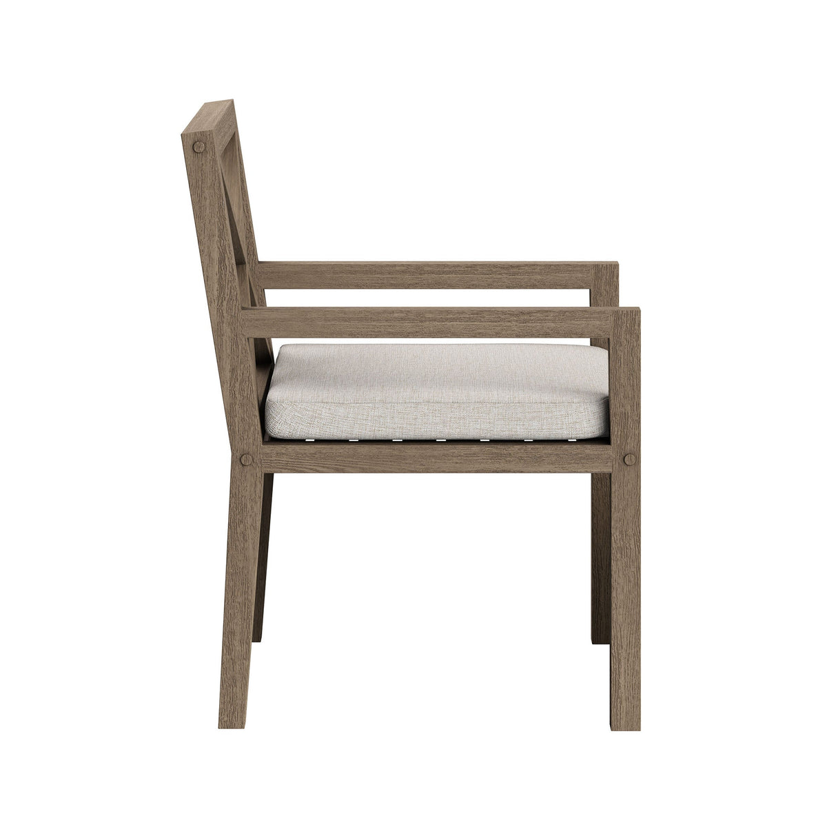 Northlake Weathered Gray/Pebble Outdoor Patio Teak Dining Armchair