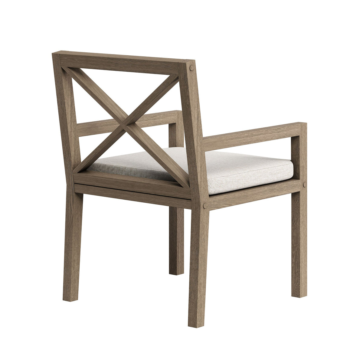 Northlake Weathered Gray/Pebble Outdoor Patio Teak Dining Armchair