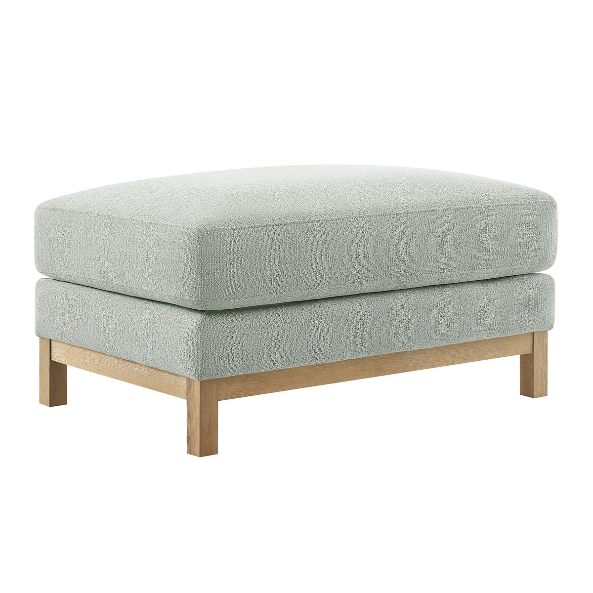 Roscoe Mist Fabric Ottoman
