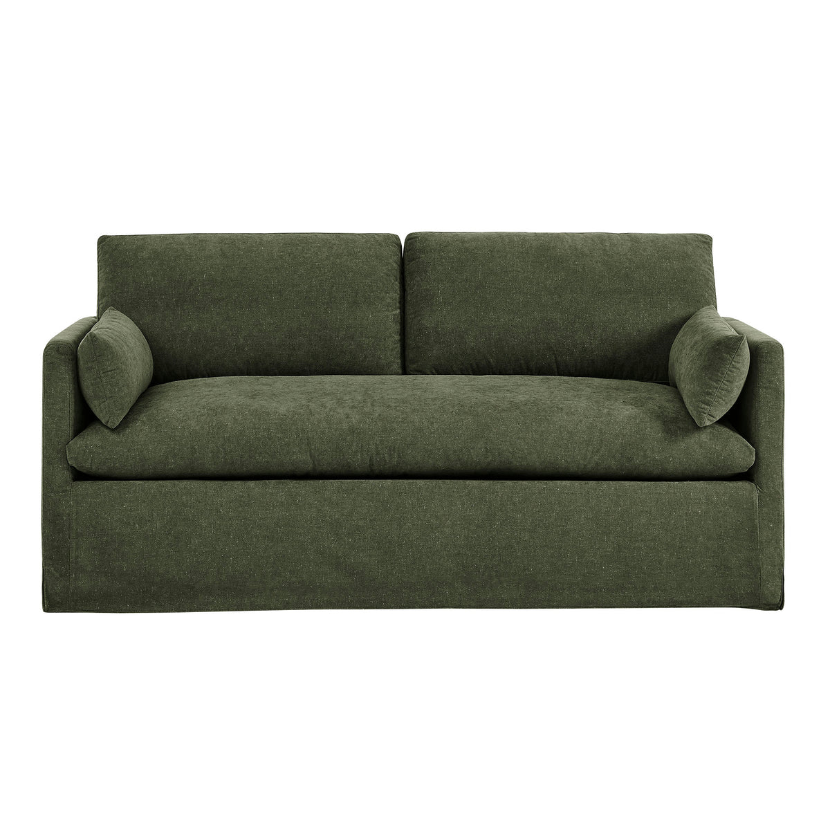 Wellfleet Sage Slipcovered Linen-Blend Loveseat