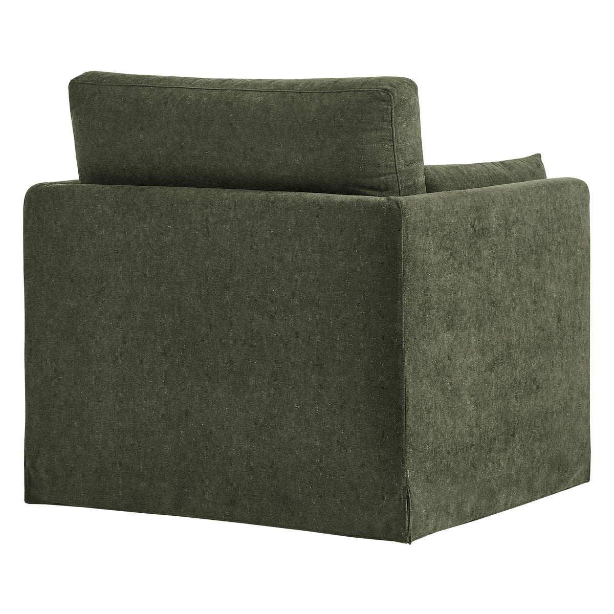 Wellfleet Sage Slipcovered Linen-Blend Armchair - Ornate Home