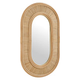 Sovana Natural Oval Rattan Wall Mirror