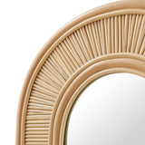 Sovana Natural Oval Rattan Wall Mirror